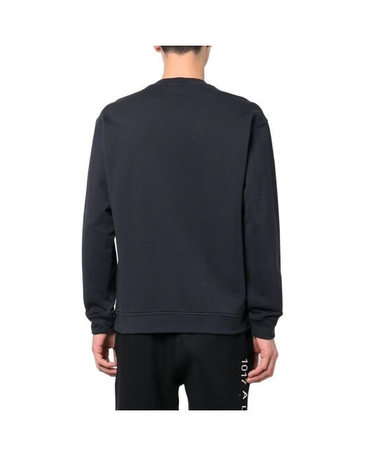 Stone Island Blue Embroidered Logo Sweatshirt for men