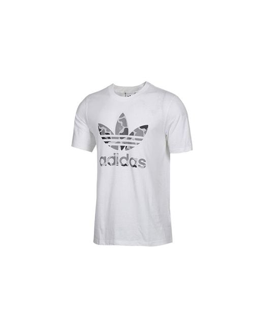 Adidas White Originals Camo Tref Short Sleeve for men
