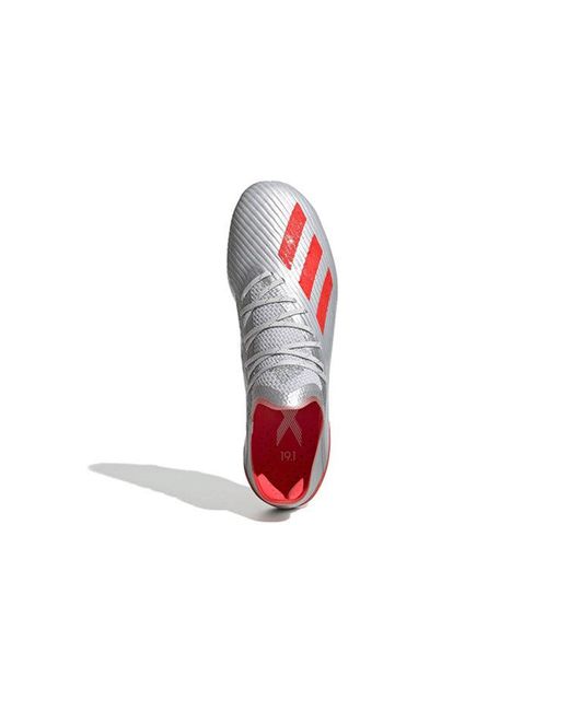 Adidas White X 19.1 Fg Firm Ground 'silver Hi-res Red' for men