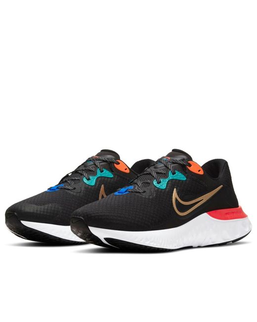 Nike Black Renew Run 2 Bright Crimson' for men