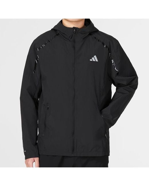 Adidas Blue Marathon Warm-Up Running Jacket for men