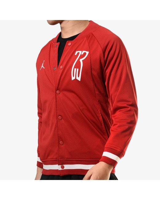 Nike Red 14 Retro Last Shot Mesh Bomber Jacket for men