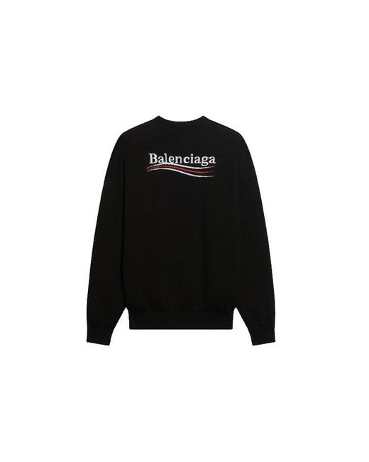 Balenciaga Political Campaign Sweater in Black for Men | Lyst UK
