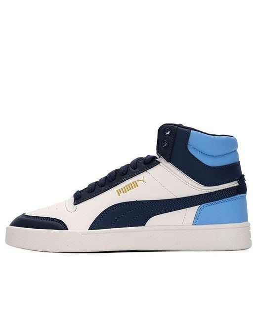 PUMA Blue Shuffle Mid Mid Tops Casual Skateboarding Shoes for men