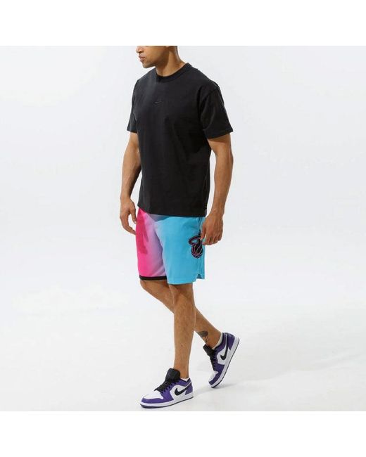 Nike Nba Swingman Shorts City Edition Miami Heat Colorblock Sports Basketball Purplered for men
