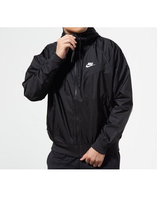 Nike Black Outdoor Sports Zipper Windproof Casual Jacket for men