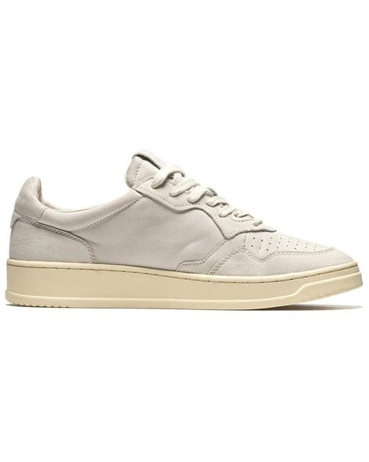 Autry White Medalist Low Nubuck for men