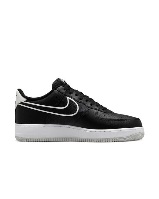 Nike Black Air Force 1 '07 'Embroidered Swoosh for men