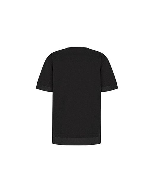 Dior X Sacai Crossover Fw21 Large Cotton Short Sleeve T-Shirt in