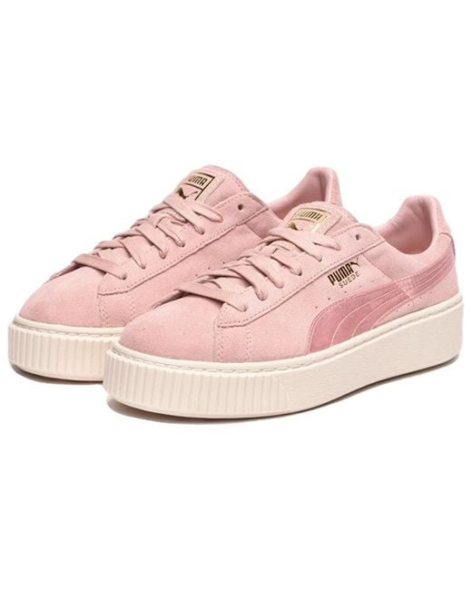 PUMA Pink (Wmns) Suede Platform Satin