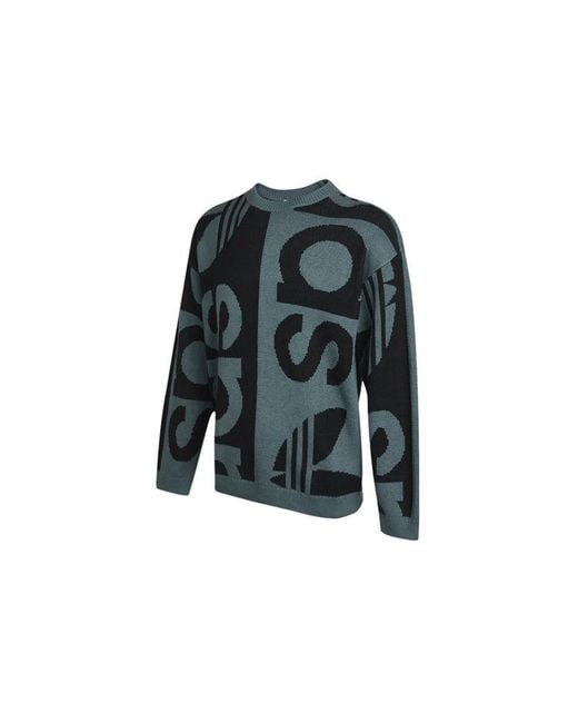 Adidas Black Originals Fshn Knit Crew Sweatshirt for men
