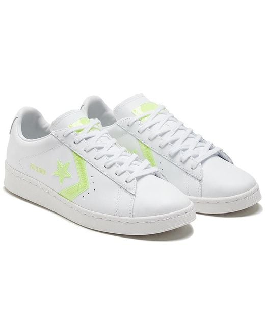 Converse White Pro Leather Low 'Hi-Vis Collection for men
