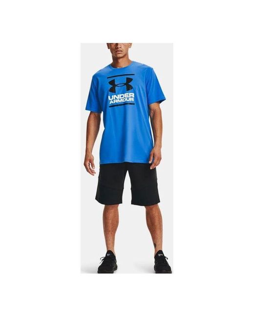 Under Armour Blue Gl Foundation Casual Round Neck Sports Breathable Short Sleeve for men