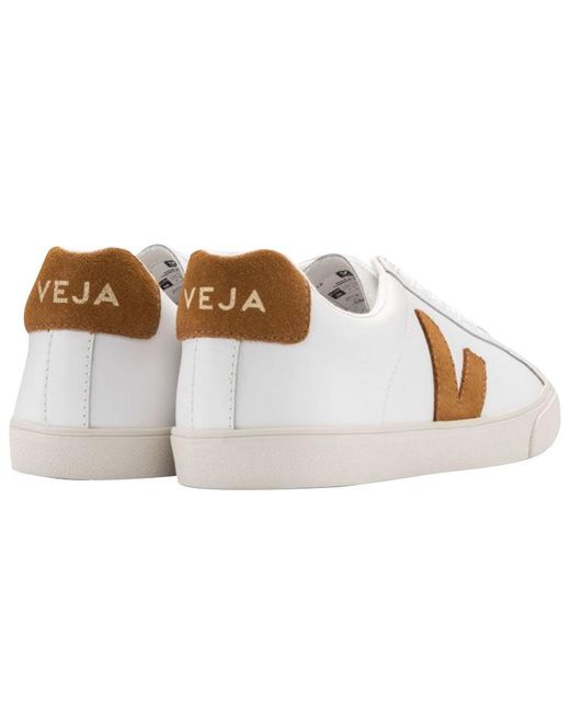 Veja White (Wmns) Esplar Leather Camel'
