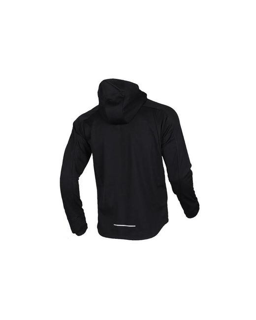 Nike Black Shield Reflective Zipper Sports Hooded Jacket for men