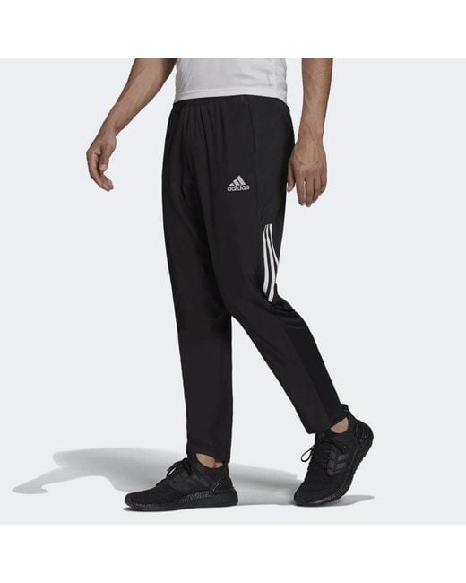 Adidas Black Logo Sports Running Long Pants/Trousers for men