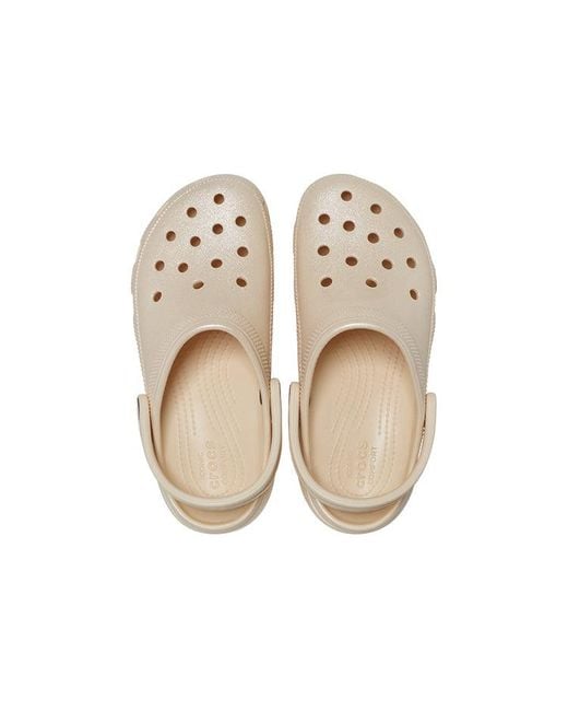 CROCSTM Natural (Wmns) Classic Clog Platform Shimmer 'Vanilla'