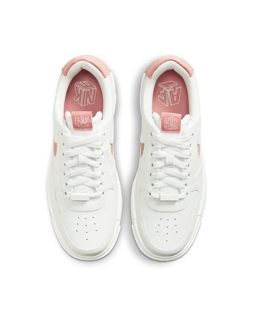 Nike White (Wmns) Air Force 1 Pixel Rust'