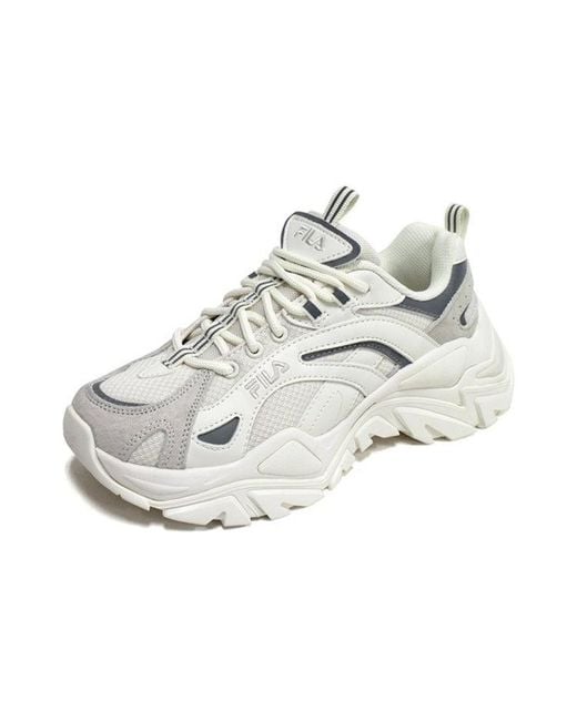Fila White Fishbones Low Top Running Shoes