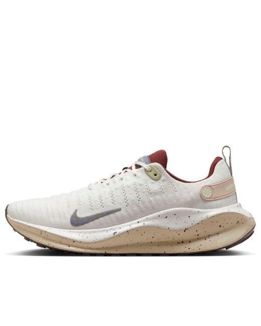 Nike White Reactx Infinity Run Flyknit 4 'Sail Tan' for men