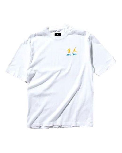 Nike Blue X Union Crossover Ss22 Solid Color Breathable Logo Round Neck Short Sleeve Asia Edition for men