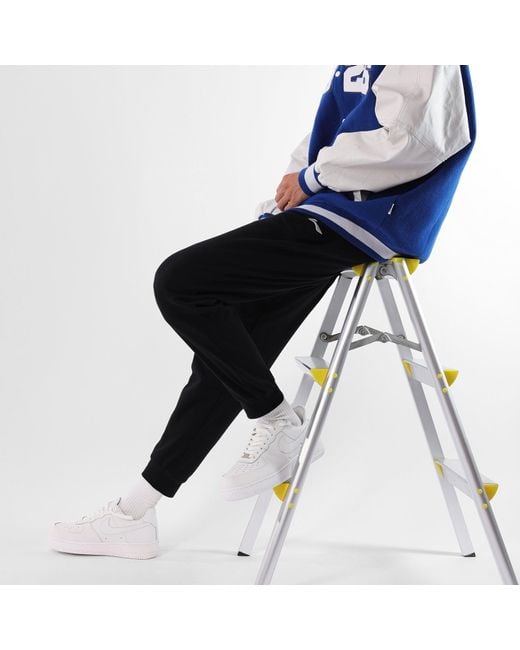 Li-ning Black Reflective Logo Joggers Pants for men