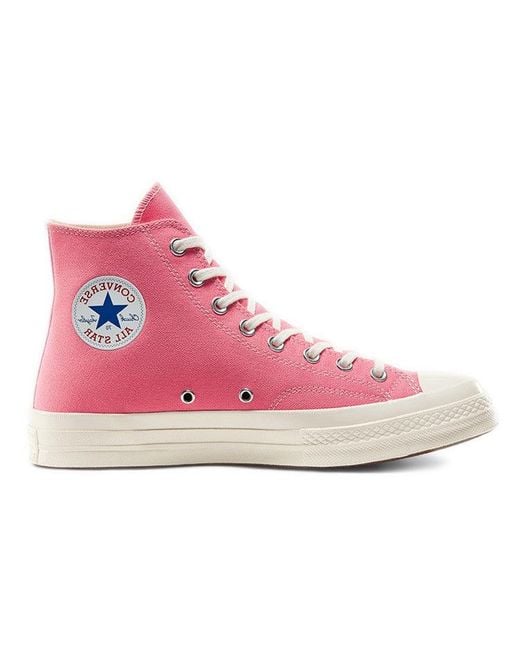 Converse Pink X Comme Des Garcons Play Chuck 70 High 'Bright' for men