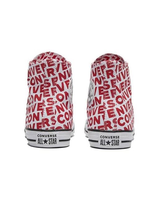 Converse Red Chuck Taylor All Star High 'Wordmark' for men