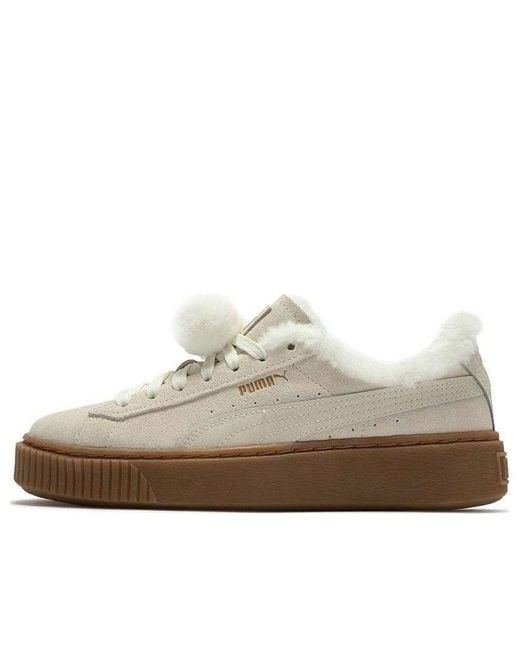 PUMA White (Wmns) Suede Platfprm