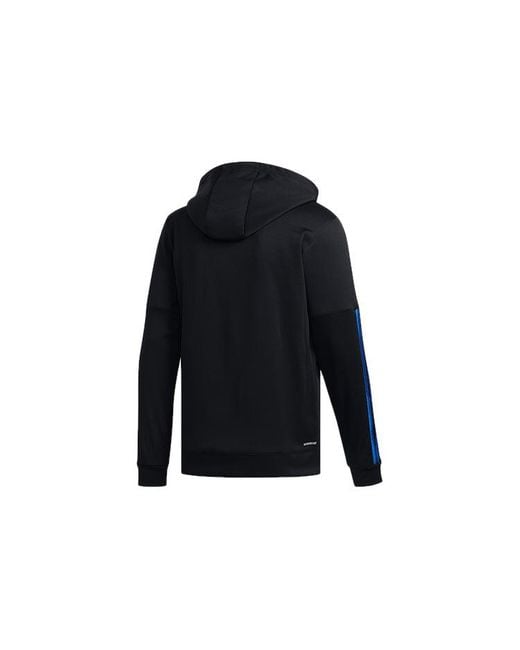 Adidas Blue Zipper Basketball Sports Hooded Jacket for men