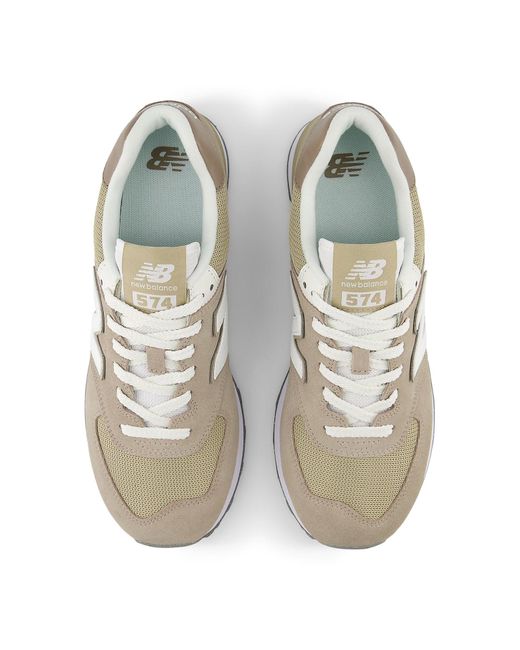 New Balance White 574 for men
