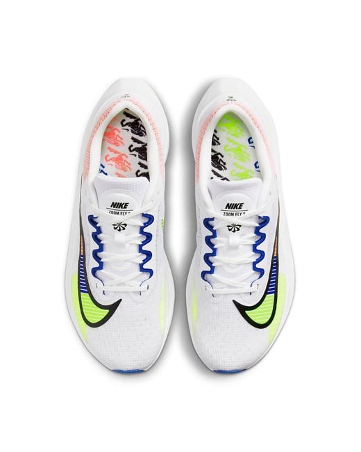 Nike White Zoom Fly 5 Premium Racer Volt' for men