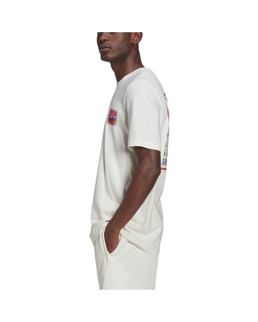 Adidas White Originals Graphic New Summer Pack T-Shirt for men