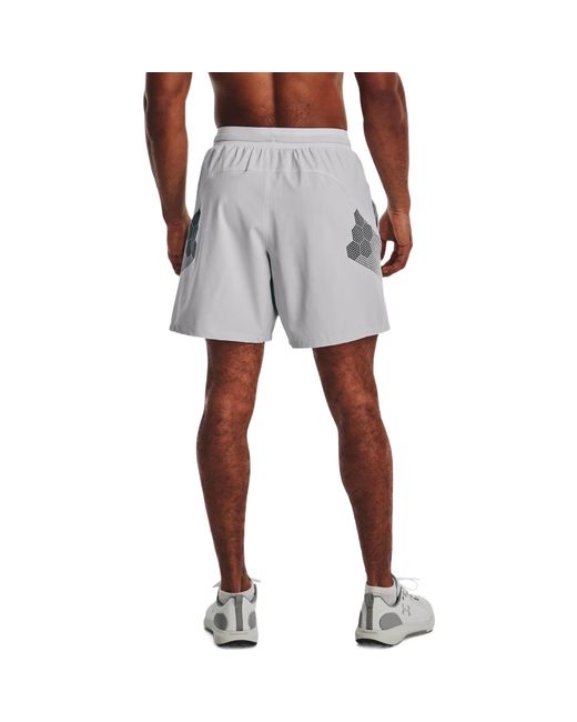 Under Armour Gray Armourprint Woven Shorts for men
