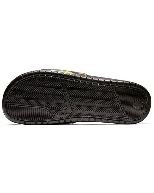 Nike Green Benassi Jdi Print Slide Tropical' for men