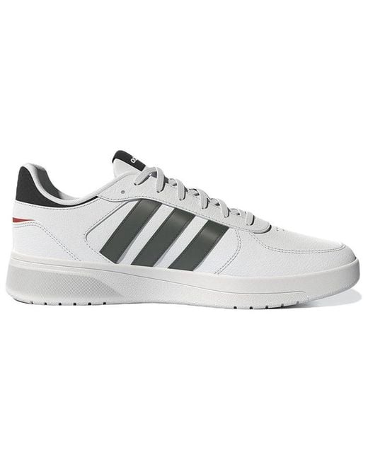Adidas White Courtbeat Court Lifestyle Shoes Oxide' for men