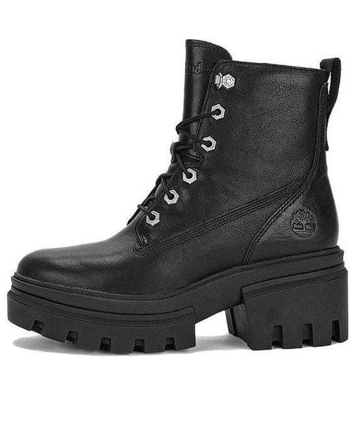 Timberland Black (Wmns) Everleigh 6 Inch Boots Full Grain'