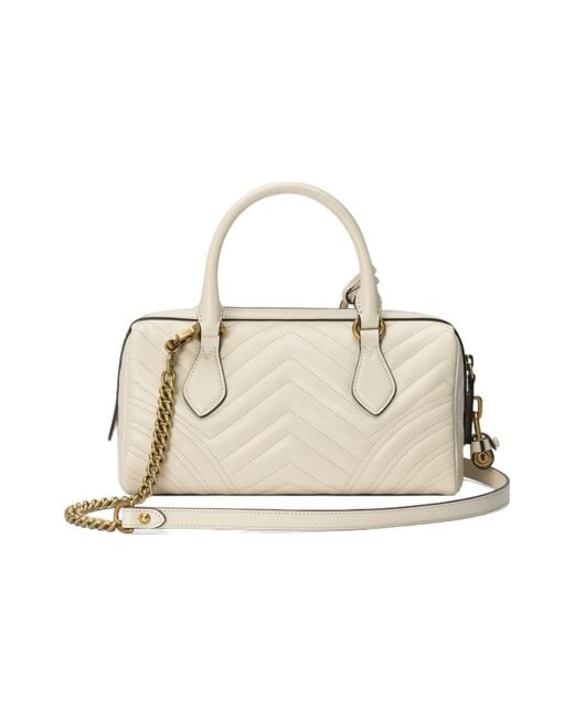 Gucci Natural (Wmns) Gg Marmont Small Top Handle Bag
