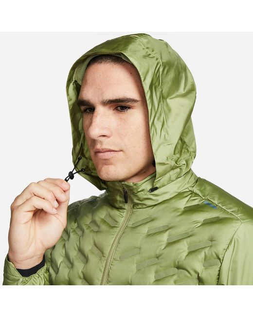 Nike Green Therma-Fit Adv Repel Down-Fill Running Jacket for men