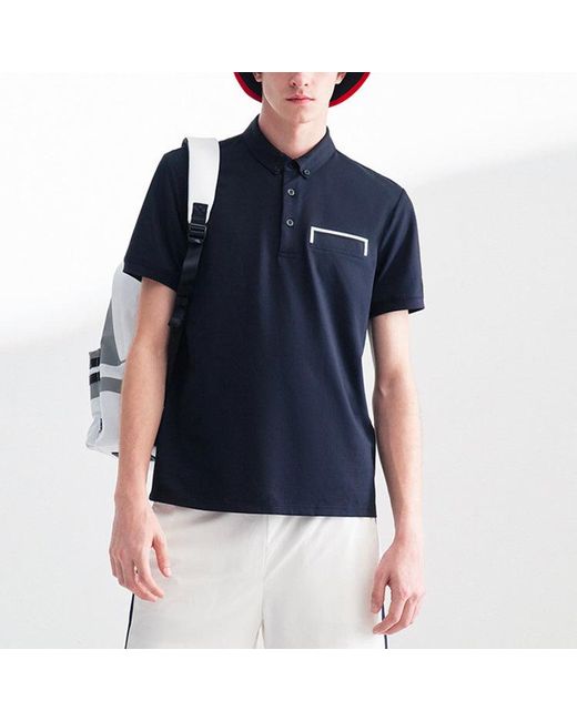 Fila Black Casual Sports Breathable Short Sleeve Polo Shirt for men