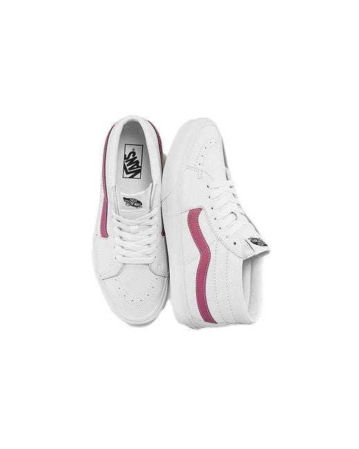 Vans White Sk8-Mid Mid-Top Sneakers