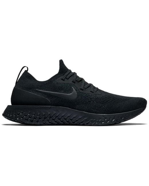 Nike Black Epic React Flyknit 'Triple' for men