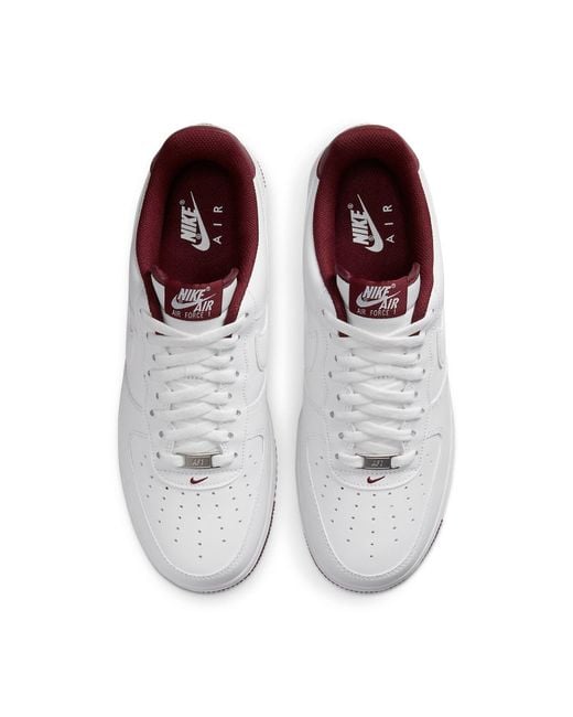 Nike White Air Force 1 '07 Dark Beetroot' for men