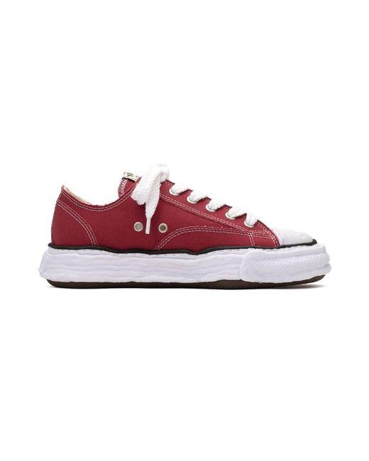 Maison Mihara Yasuhiro Red Peterson 23 Og Sole Canvas Low 'Bordeaux' for men