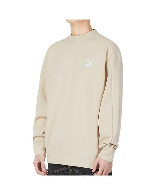 PUMA White T7 Mock Neck Crew Dk for men