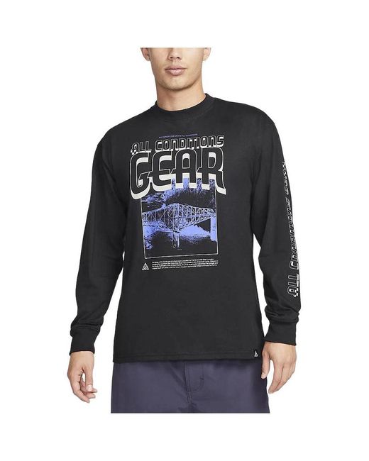 Nike Black Acg Long Sleeve T-Shirt Asia Sizing for men