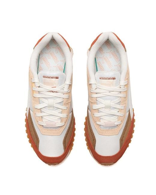 PUMA White Blktop Rider 'Warm Apple Cider'