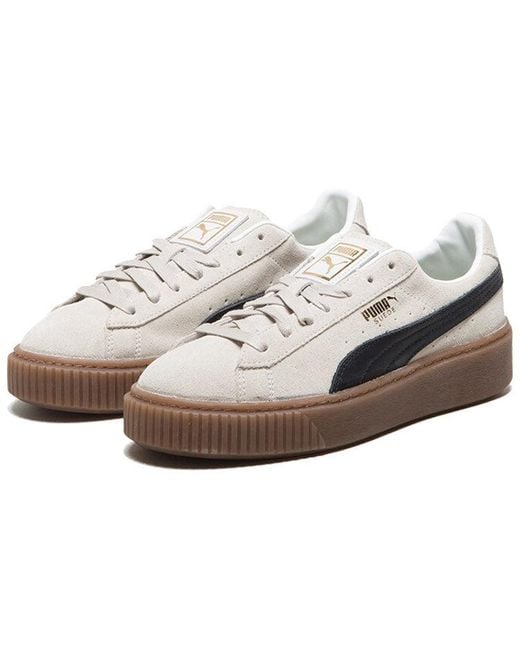 PUMA White (Wmns) Suede Platform Core 'Whisper'