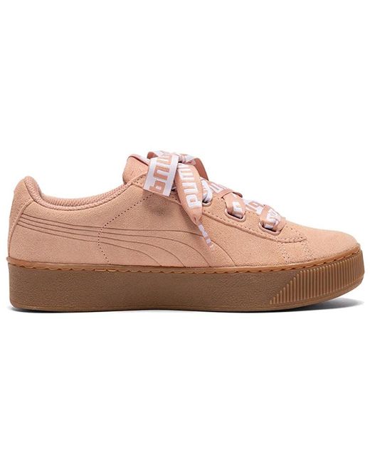 PUMA Pink (Wmns) Vikky Platform Ribbon