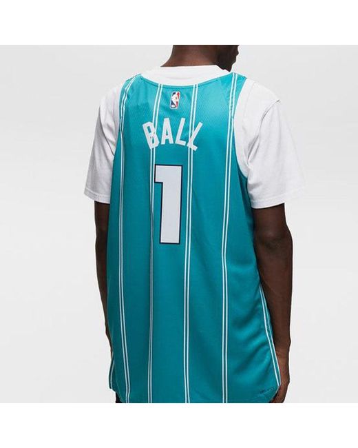 Nike Blue Dri-Fit Nba Charlotte Hornets Lamelo Ball Icon Edition 2022/23 Swingman Jersey for men